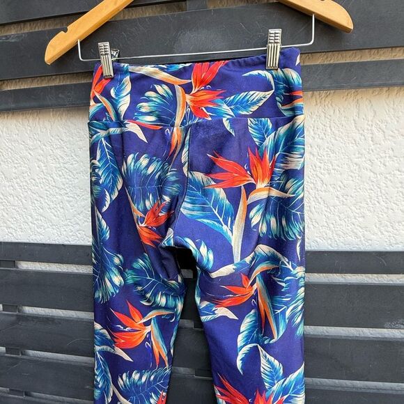 Goldsheep Tropical Birds of Paradise Leggings in Blue/Multi | Small - Picture 4 of 6